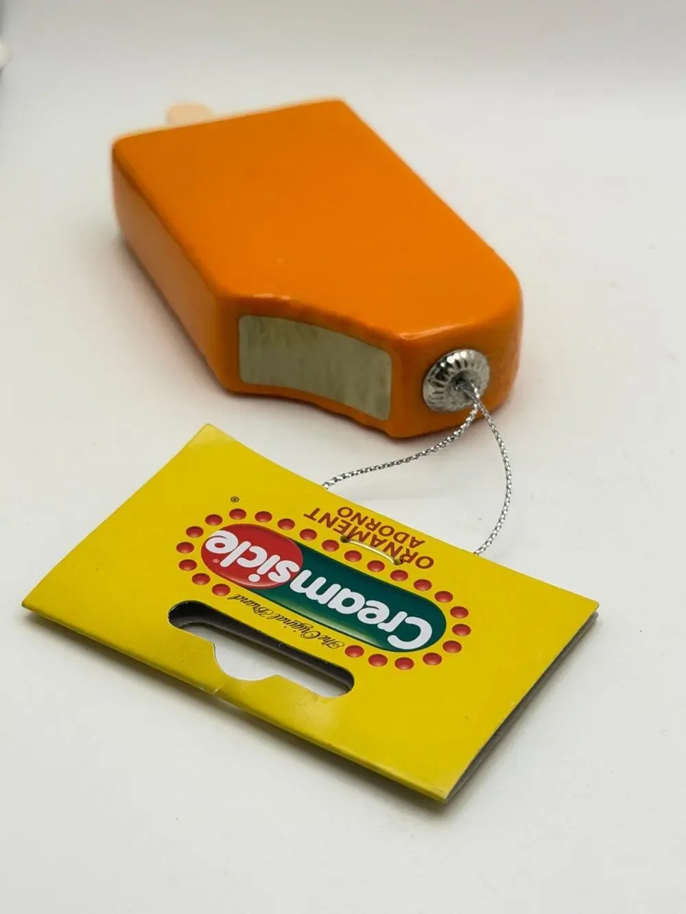 Creamsicle Ornament Adorno Orange Popsicle With Tag Fun Retro Decor